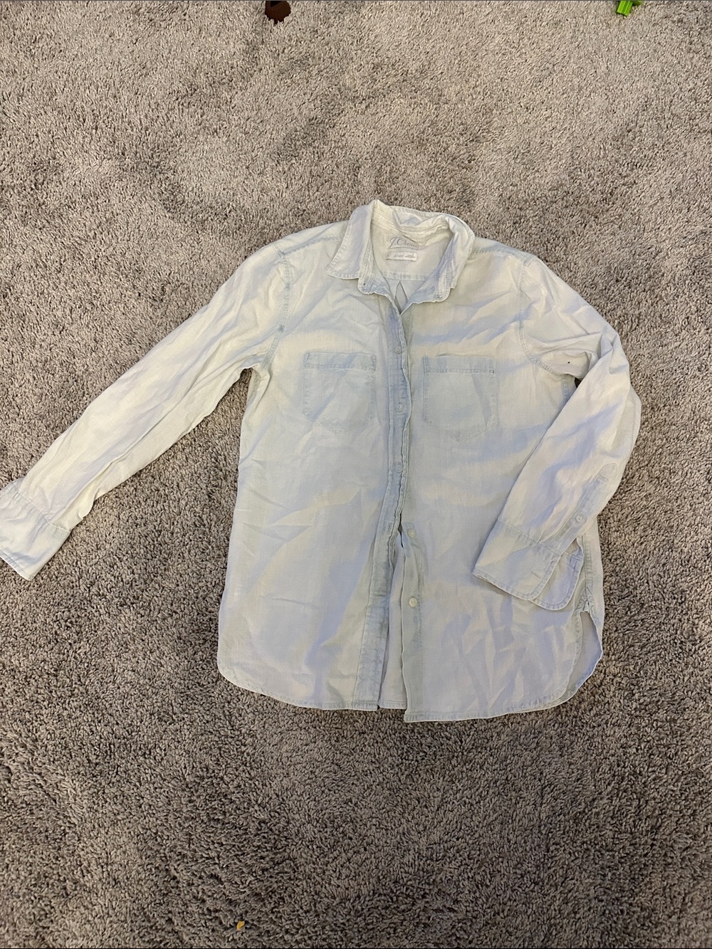 J.Crew Light Blue Button-Up Denim Shirt